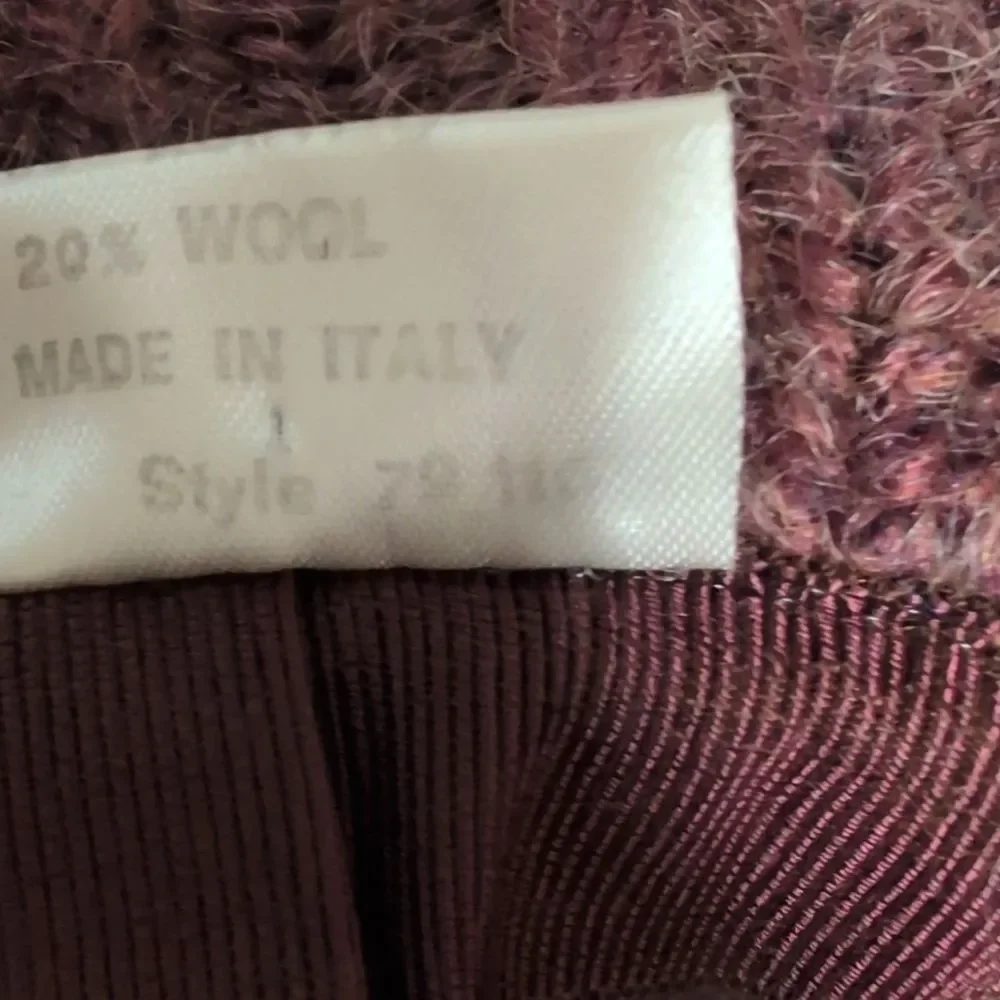 Unbranded Wool blend knit hat Italy bow maroon accessory bucket OSFM